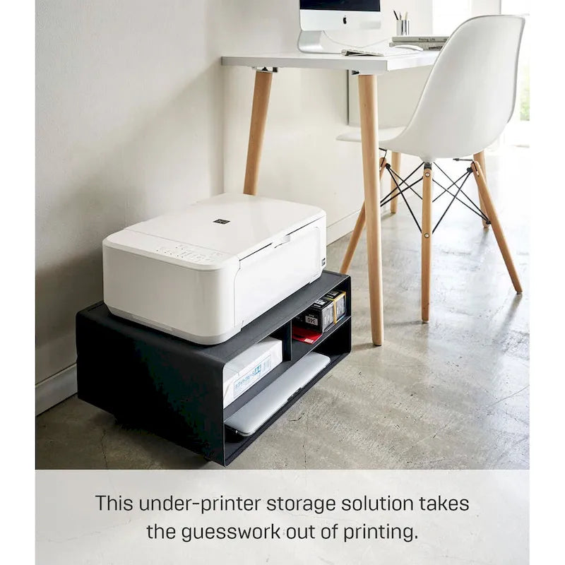 Steel Rolling Printer Stand with Storage, 59.4 lb Capacity
