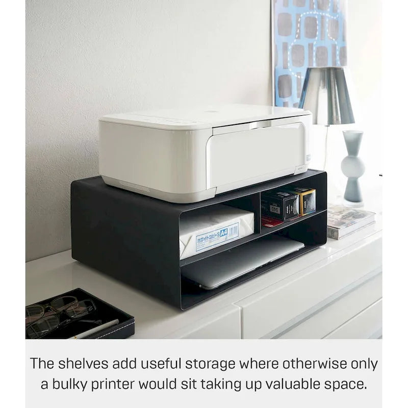 Steel Rolling Printer Stand with Storage, 59.4 lb Capacity