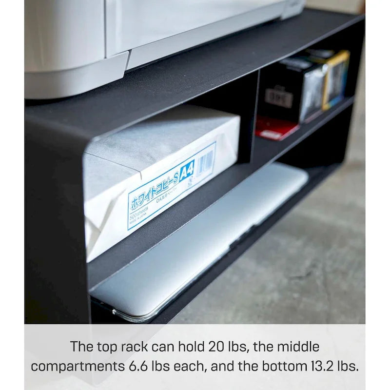 Steel Rolling Printer Stand with Storage, 59.4 lb Capacity
