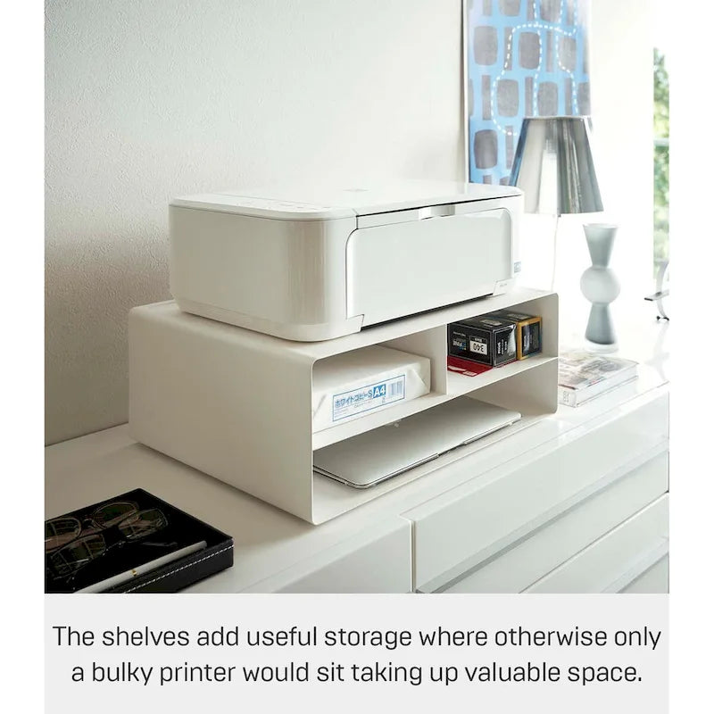 Steel Rolling Printer Stand with Storage, 59.4 lb Capacity