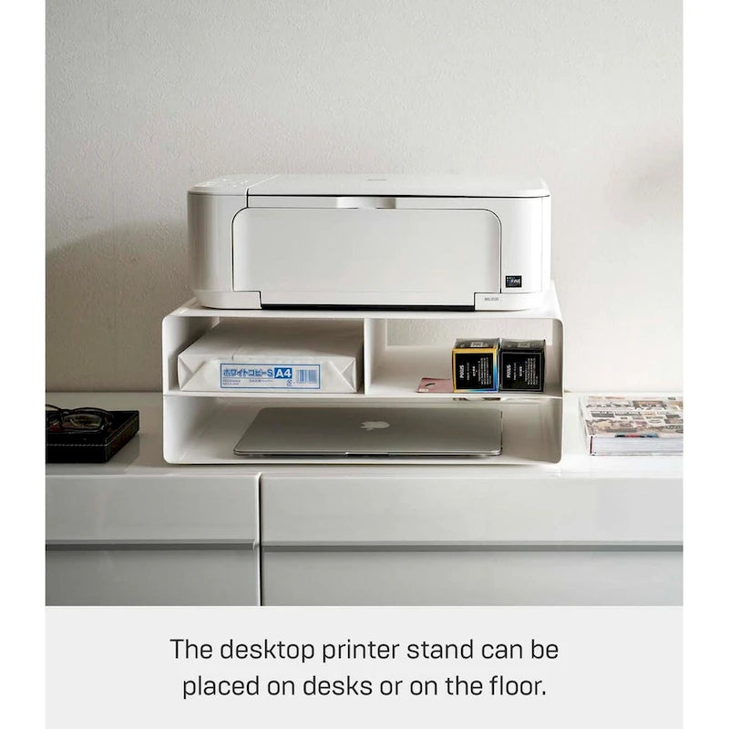 Steel Rolling Printer Stand with Storage, 59.4 lb Capacity