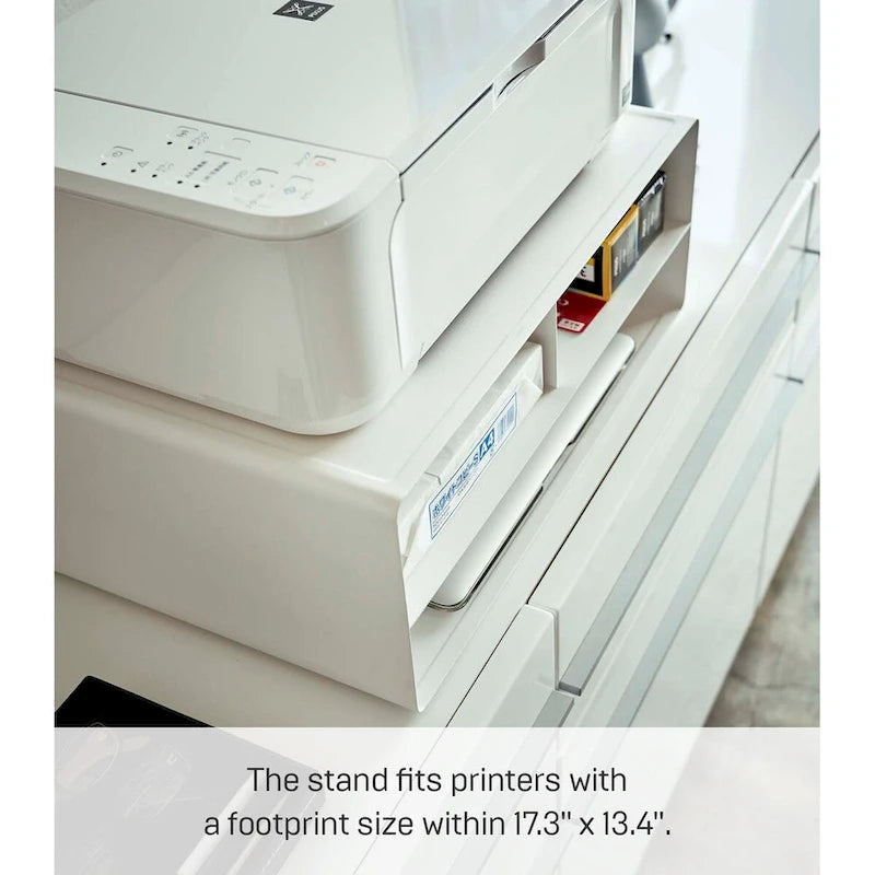 Steel Rolling Printer Stand with Storage, 59.4 lb Capacity