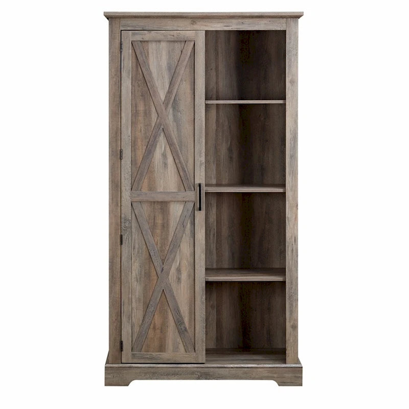 Tall Barn Door Storage Cabinet