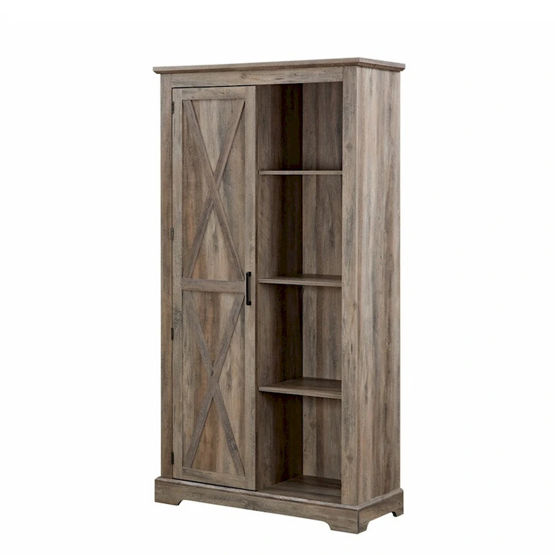 Tall Barn Door Storage Cabinet