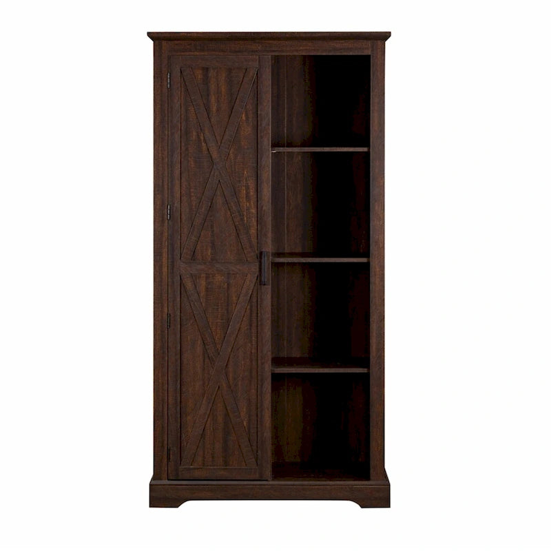 Tall Barn Door Storage Cabinet