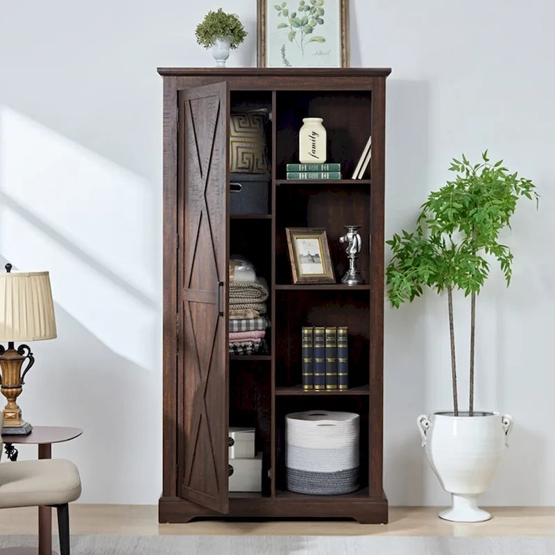 Tall Barn Door Storage Cabinet
