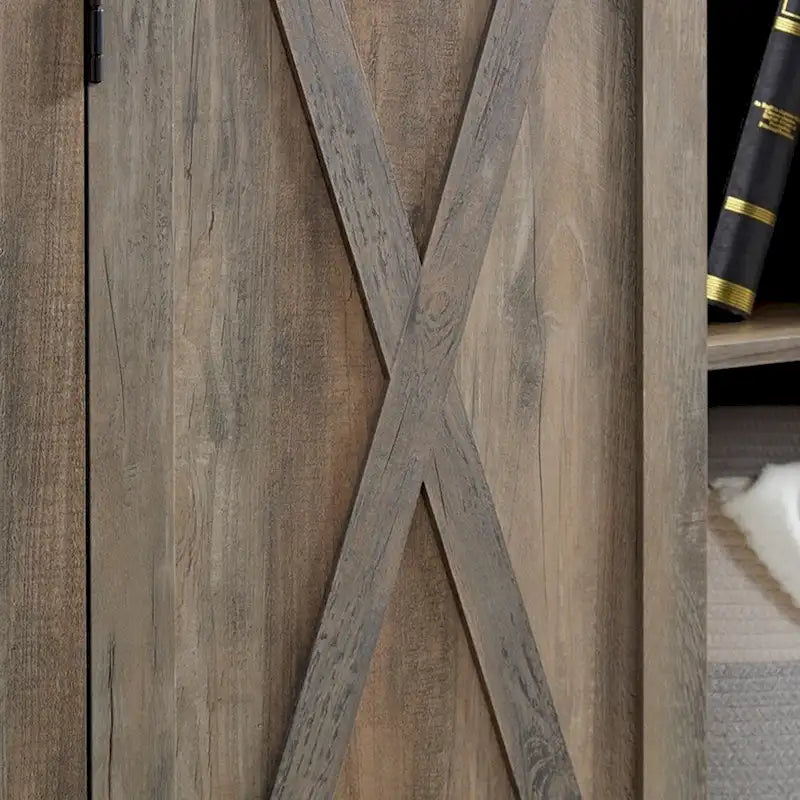 Tall Barn Door Storage Cabinet