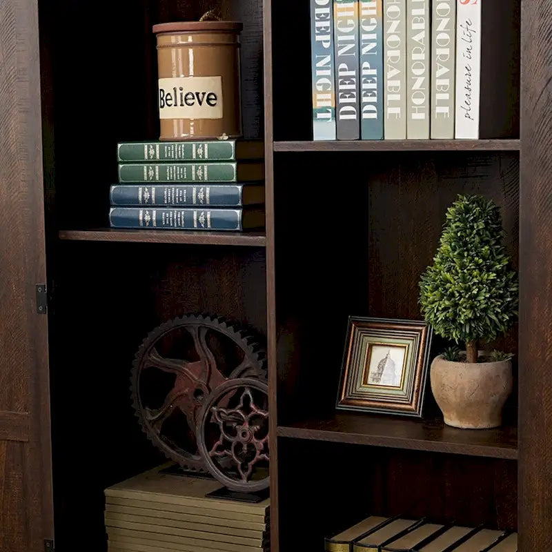Tall Barn Door Storage Cabinet