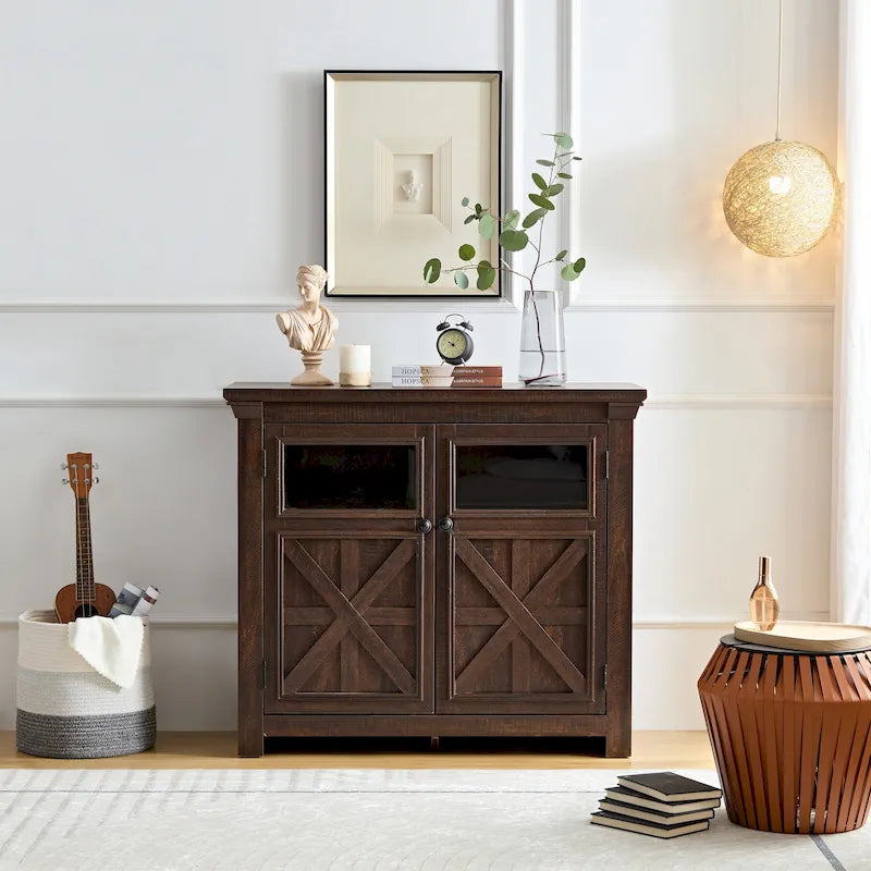 Two-Door Glass Storage Cabinet