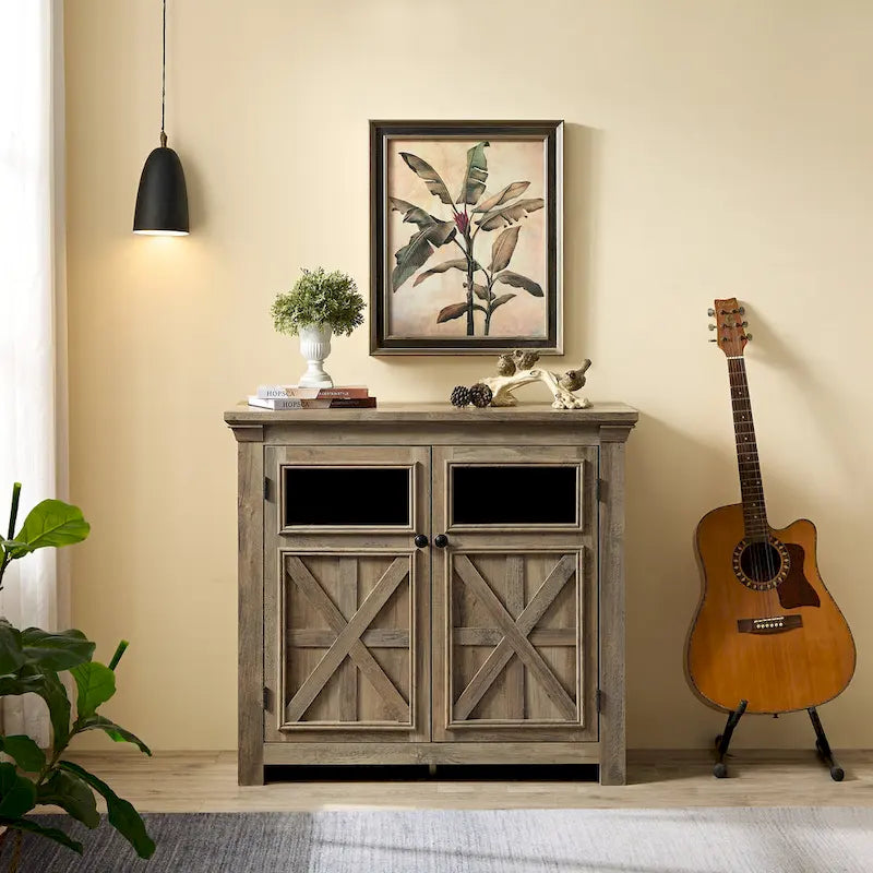 Two-Door Glass Storage Cabinet