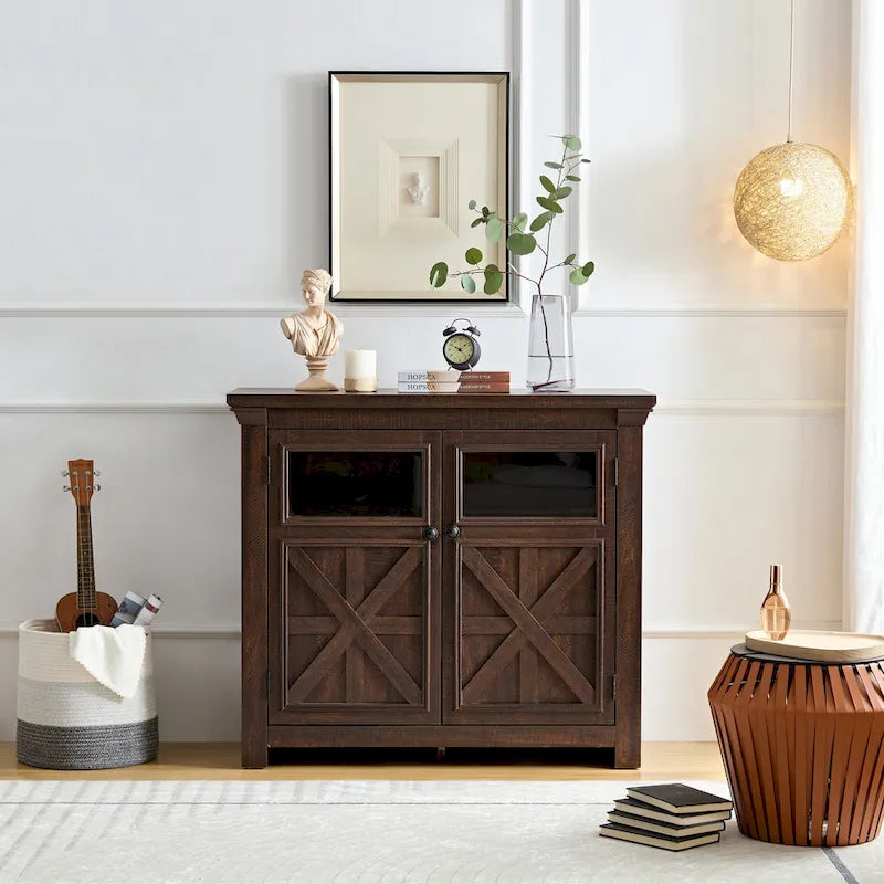 Two-Door Glass Storage Cabinet