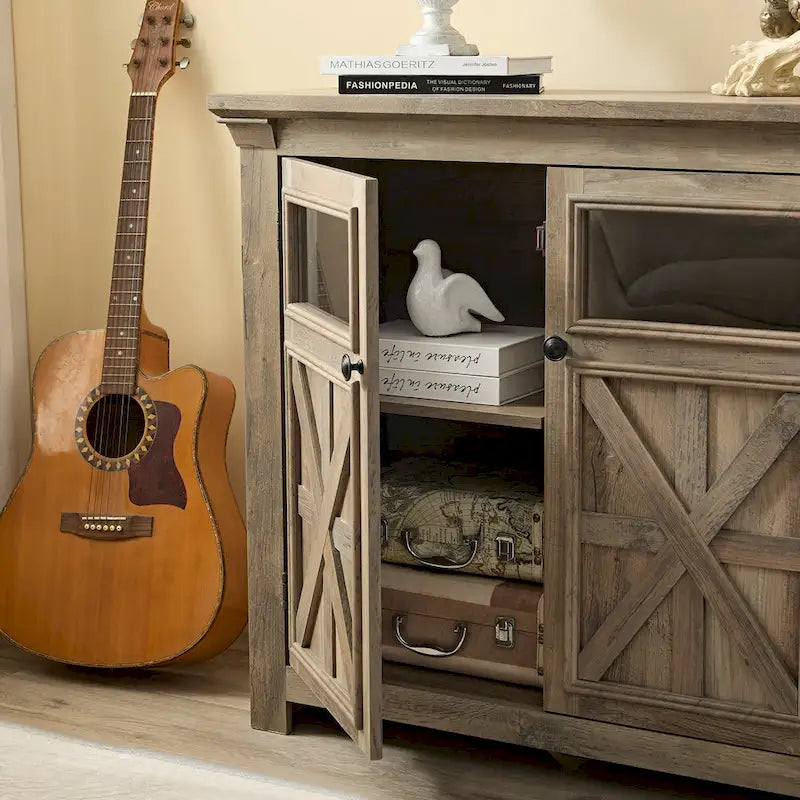 Two-Door Glass Storage Cabinet
