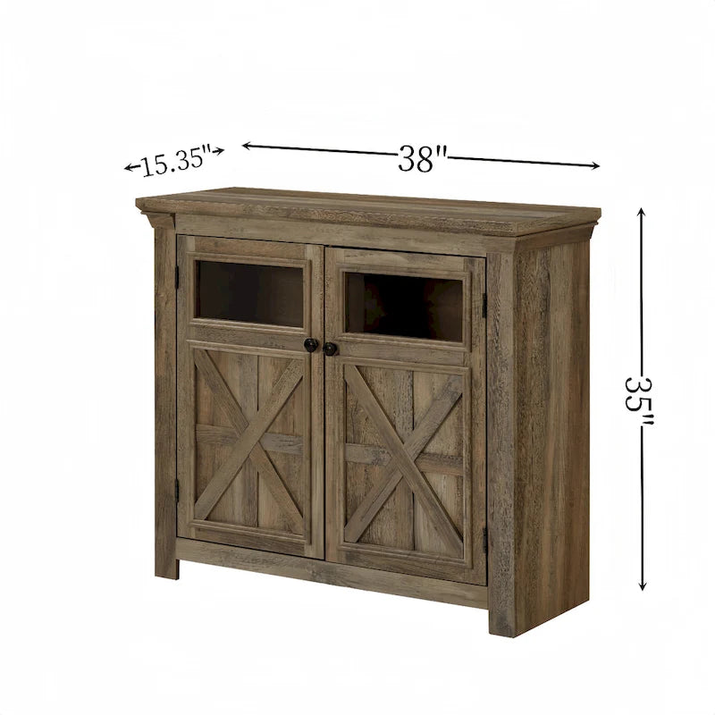 Two-Door Glass Storage Cabinet