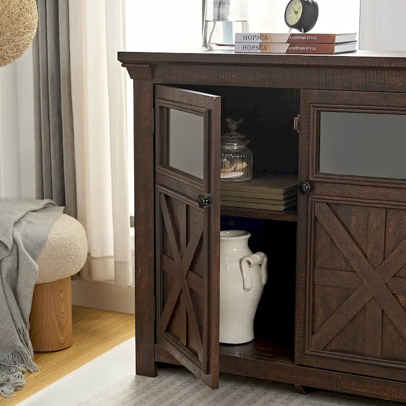 Two-Door Glass Storage Cabinet