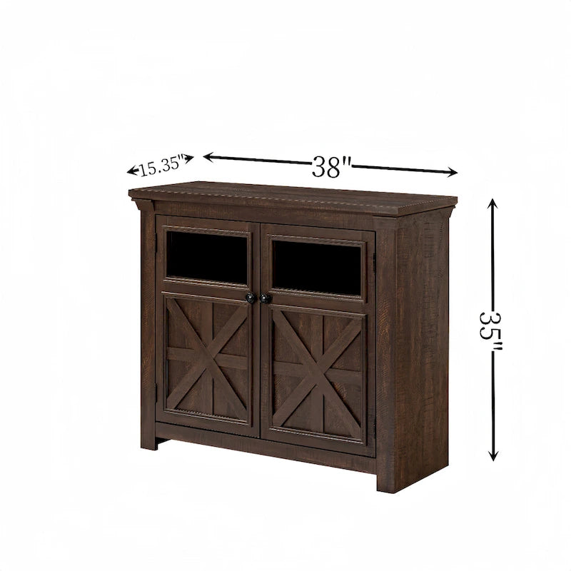 Two-Door Glass Storage Cabinet