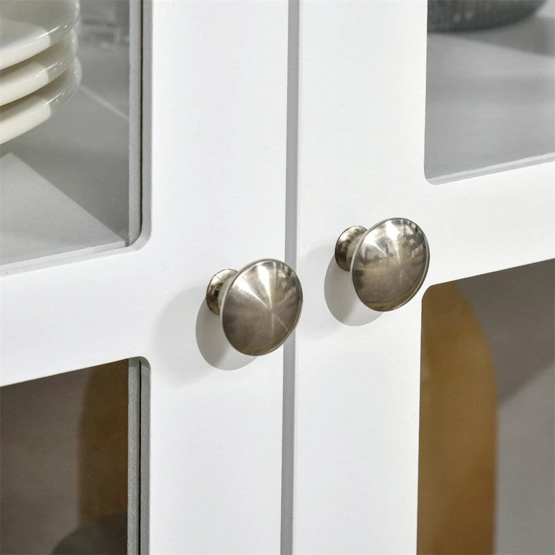 Buffet Cabinet with Glass Doors & Adjustable Shelves