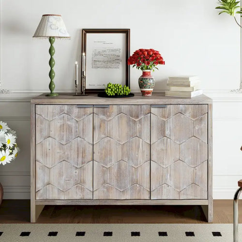 Accent Cabinet Farmhouse Style Wooden Cabinet Sideboard Buffet