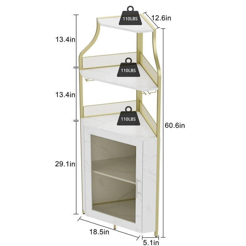 Industrial Corner Wine Cabinet