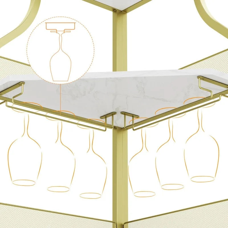 Industrial Corner Wine Cabinet