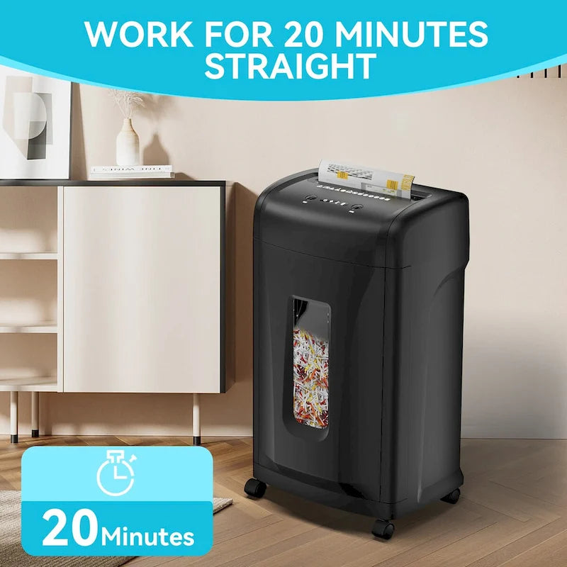 Heavy-Duty Cross-Cut Paper Shredder, 22-Sheet Capacity