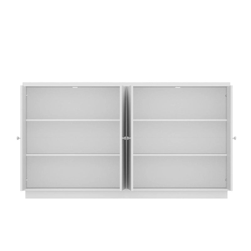White Storage Sideboard with Six Drawers - 63 in