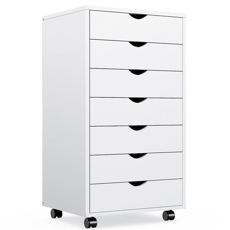 7-Drawer Chest with Wheels, Mobile Storage Cabinet