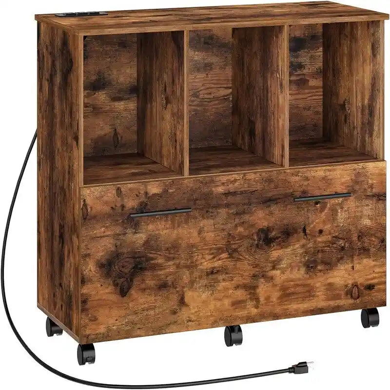 Mobile Filing Cabinet with Charging Station