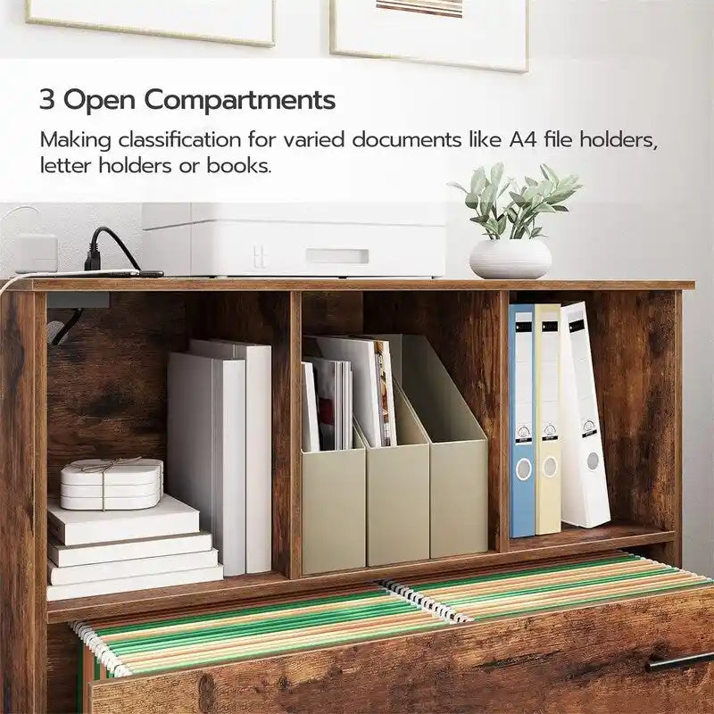 Mobile Filing Cabinet with Charging Station