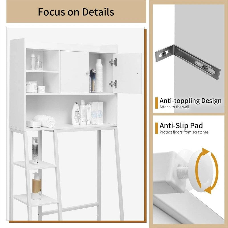 Over-the-Toilet Storage Cabinet, 11.81D x 31.5W x 61.4H