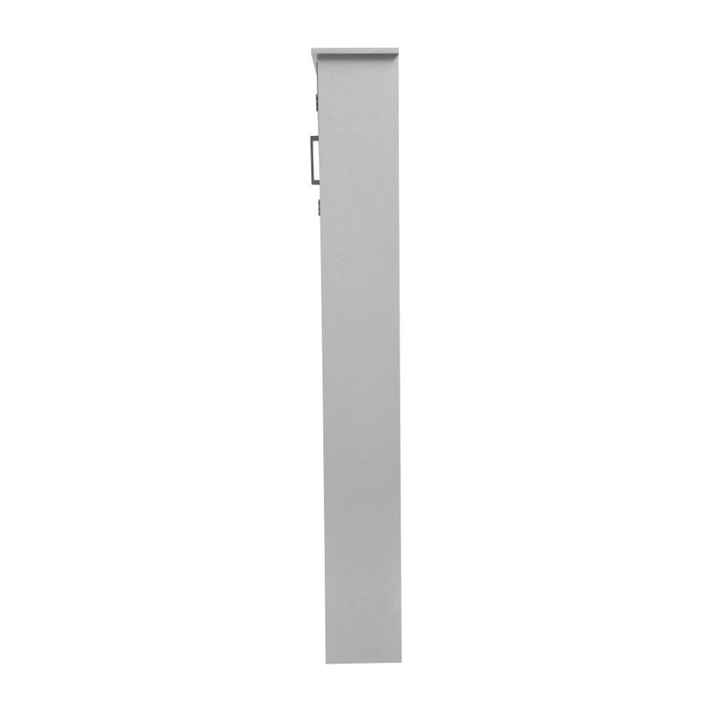 Gray Over-the-Toilet Bathroom Storage Cabinet with Shelves and Doors