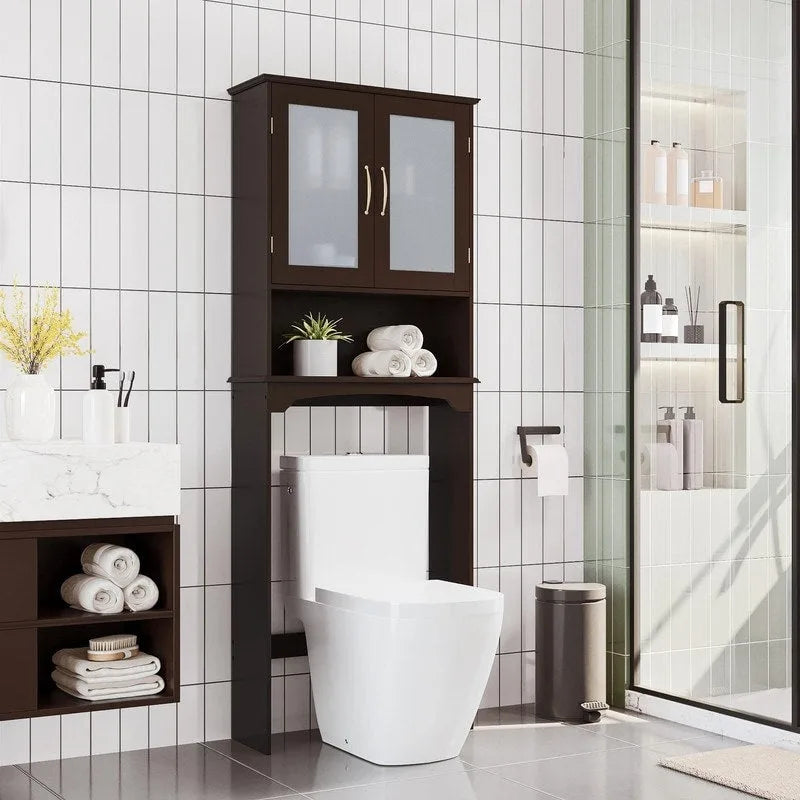 Over-the-Toilet Storage Cabinet - 9D x 25W x 66H