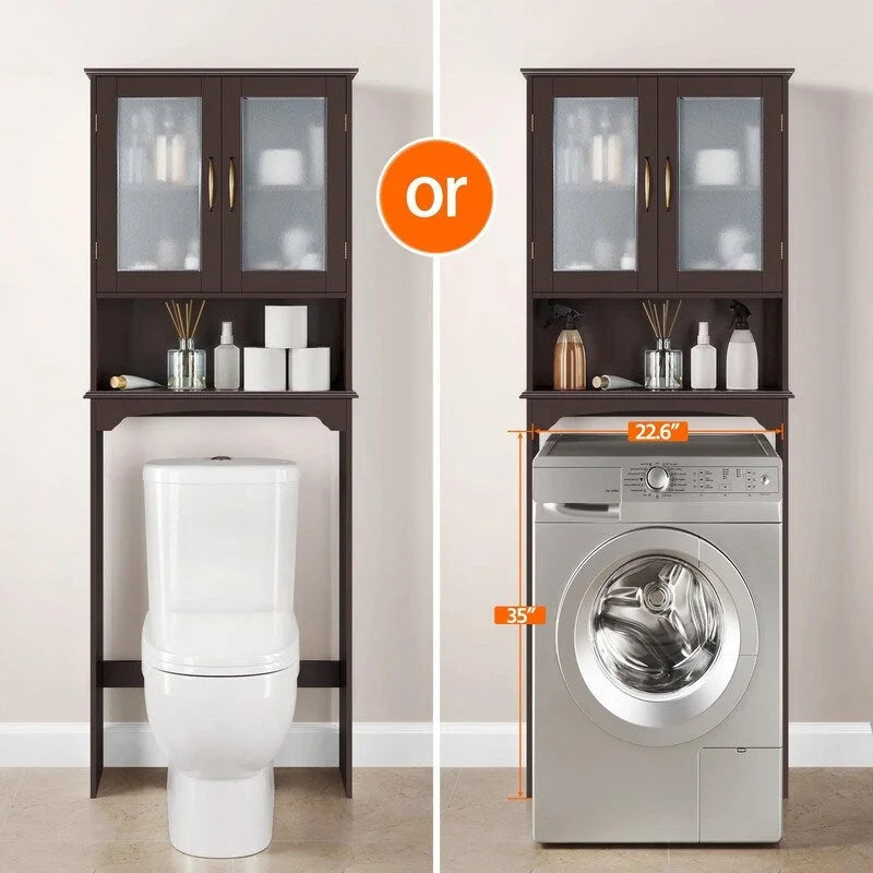 Over-the-Toilet Storage Cabinet - 9D x 25W x 66H