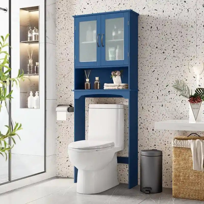 Over-the-Toilet Storage Cabinet - 9D x 25W x 66H