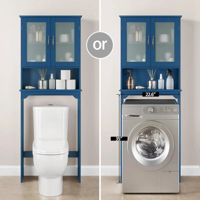 Over-the-Toilet Storage Cabinet - 9D x 25W x 66H