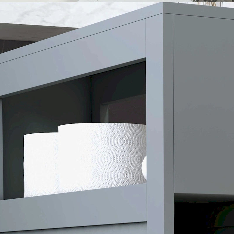 55.91 in White Farmhouse Sideboard Cabinet