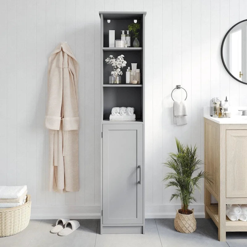 Slim Freestanding Bathroom Linen Tower