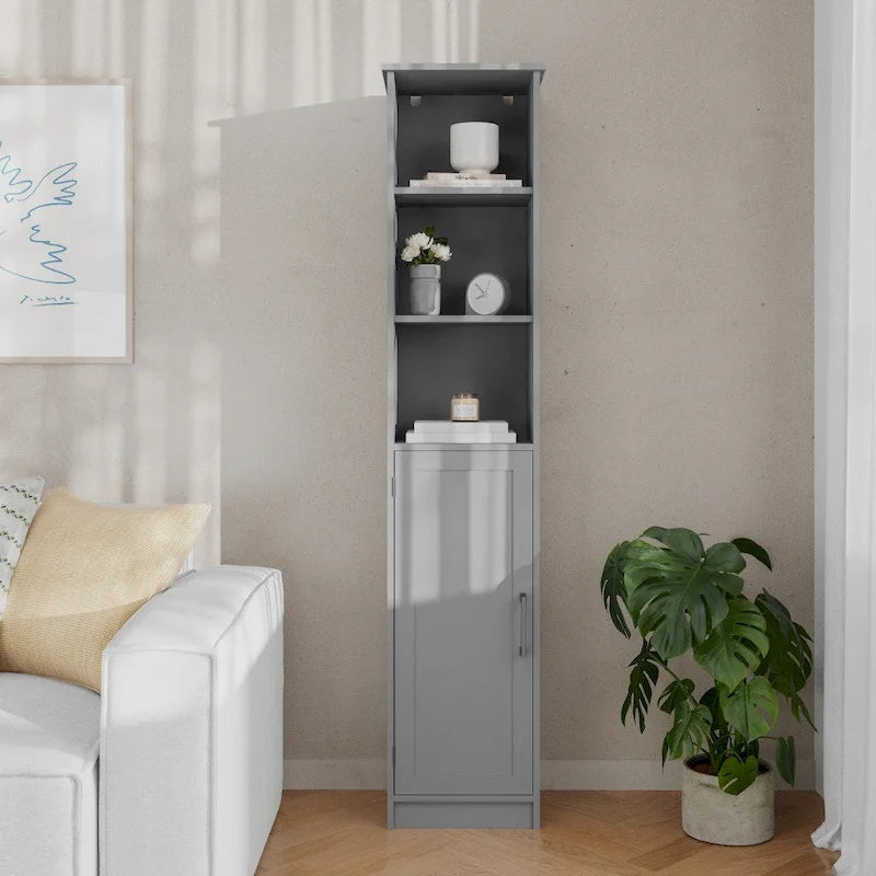 Slim Freestanding Bathroom Linen Tower