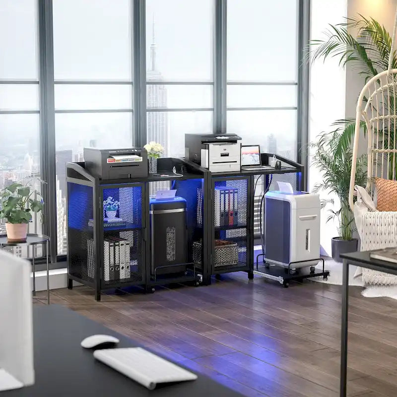 Multipurpose File Cabinet with Charging Station