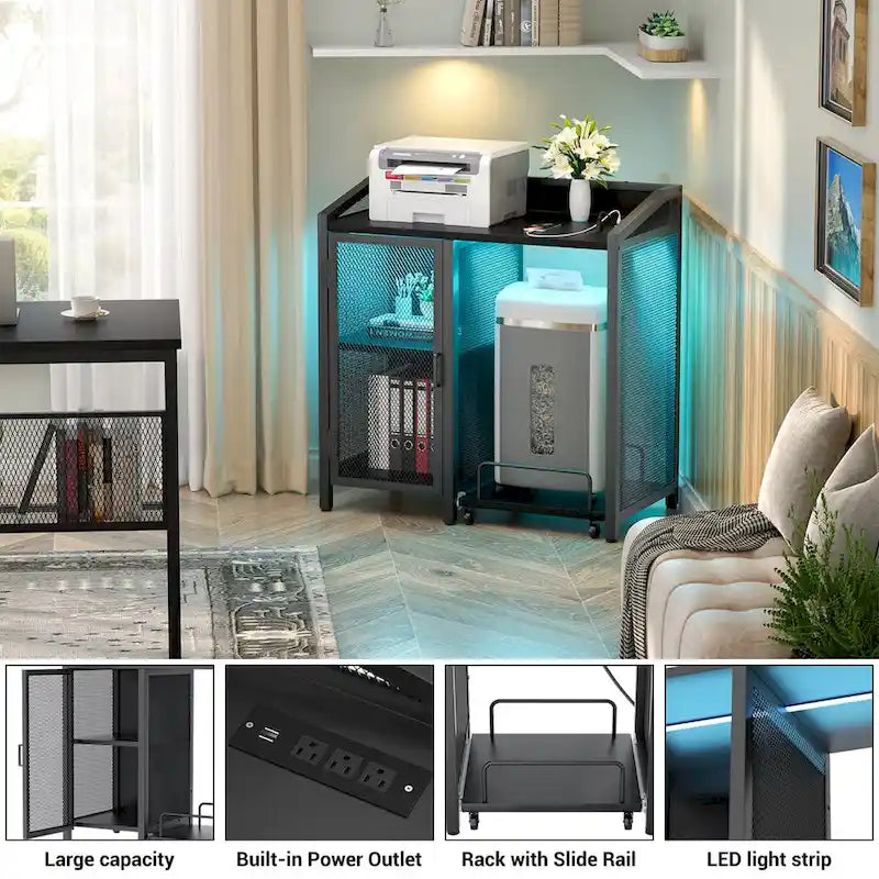 Multipurpose File Cabinet with Charging Station