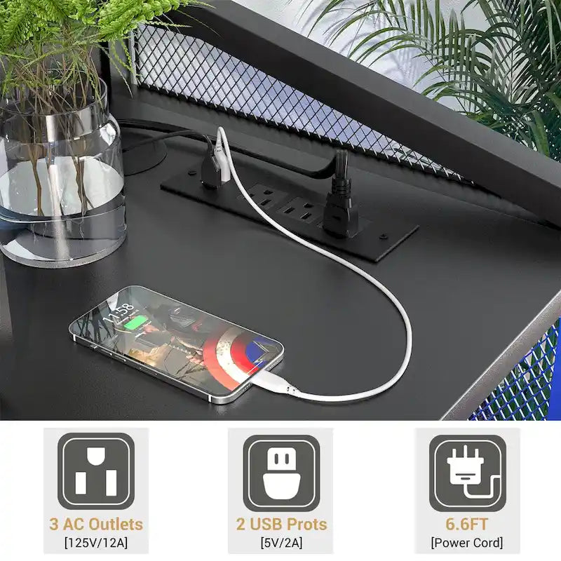 Multipurpose File Cabinet with Charging Station