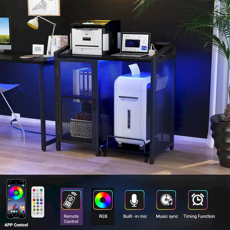 Multipurpose File Cabinet with Charging Station