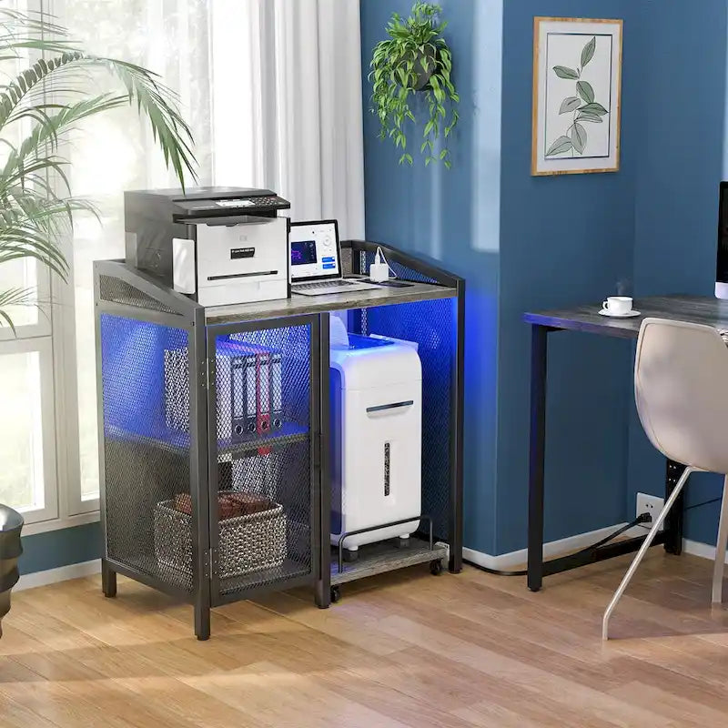 Multipurpose File Cabinet with Charging Station