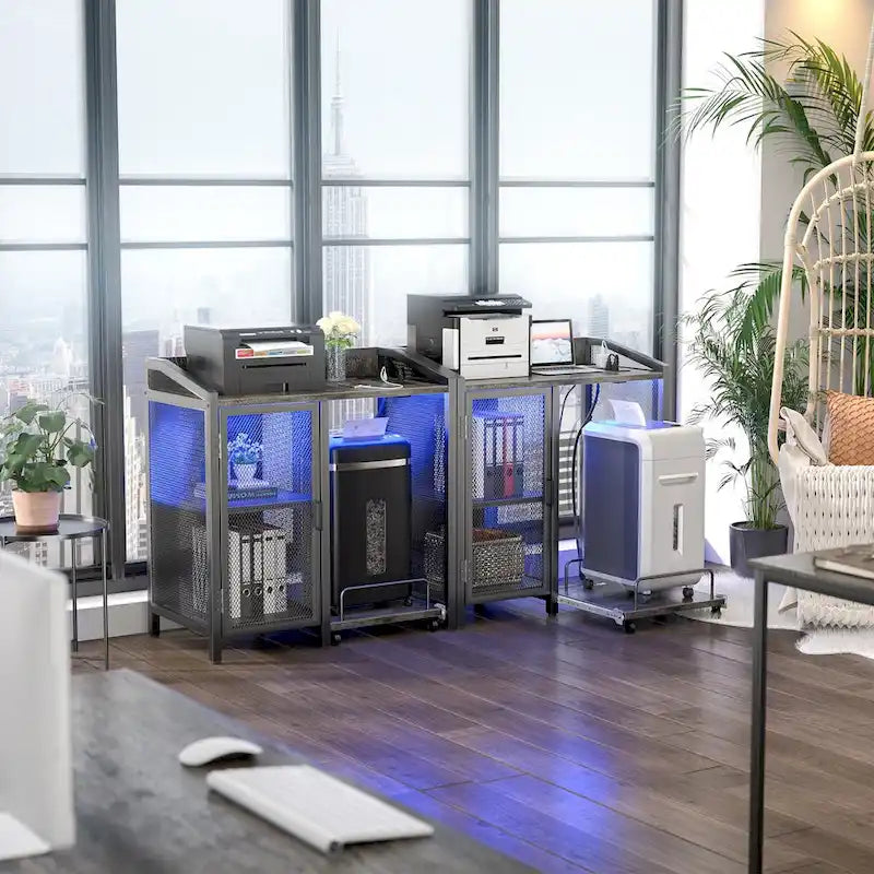Multipurpose File Cabinet with Charging Station