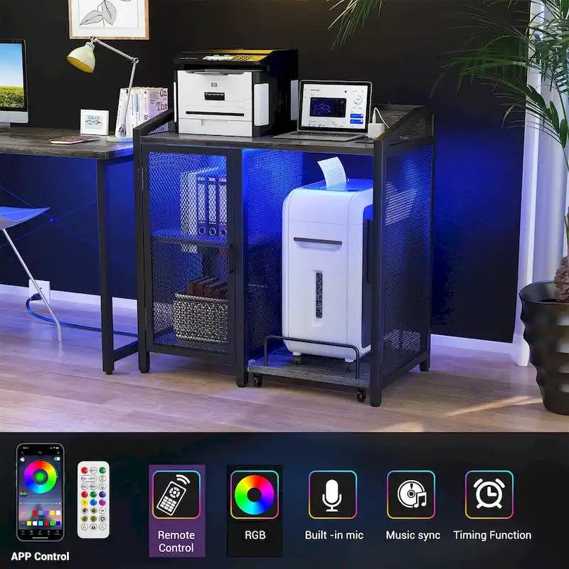 Multipurpose File Cabinet with Charging Station