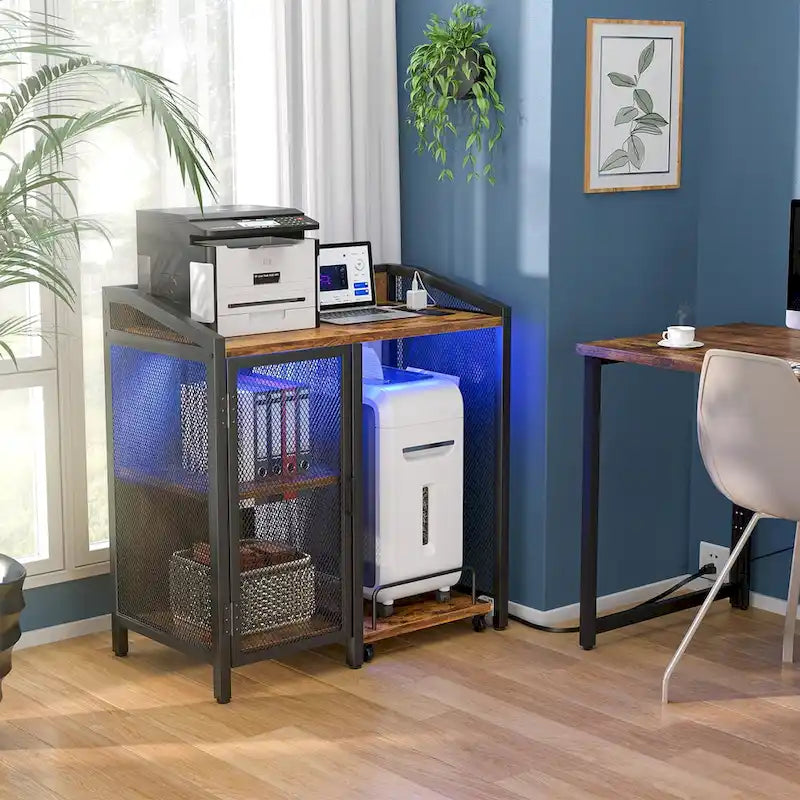 Multipurpose File Cabinet with Charging Station