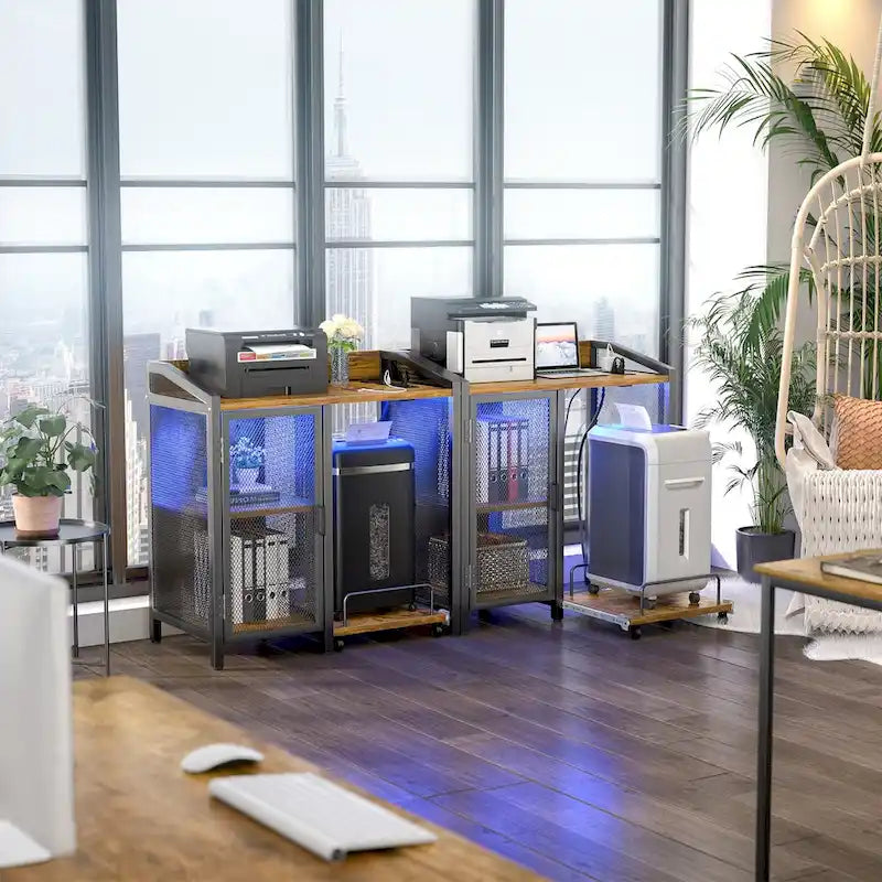 Multipurpose File Cabinet with Charging Station
