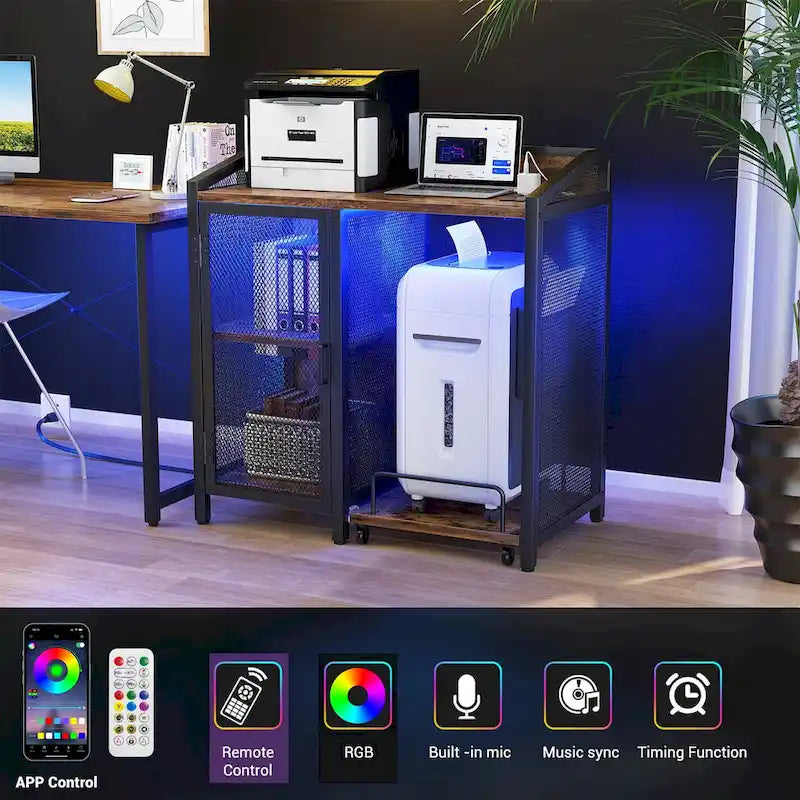 Multipurpose File Cabinet with Charging Station