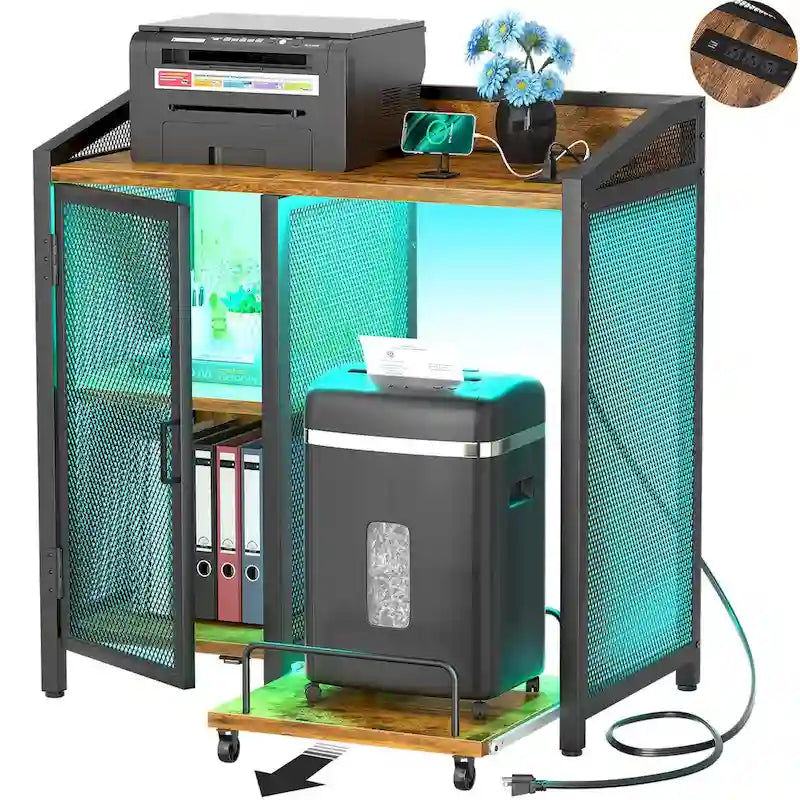 Multipurpose File Cabinet with Charging Station