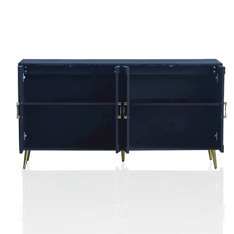 Modern Lacquered 4 Door Wooden Cabinet Sideboard Buffet Server Cabinet Storage Cabinet, for Living Room