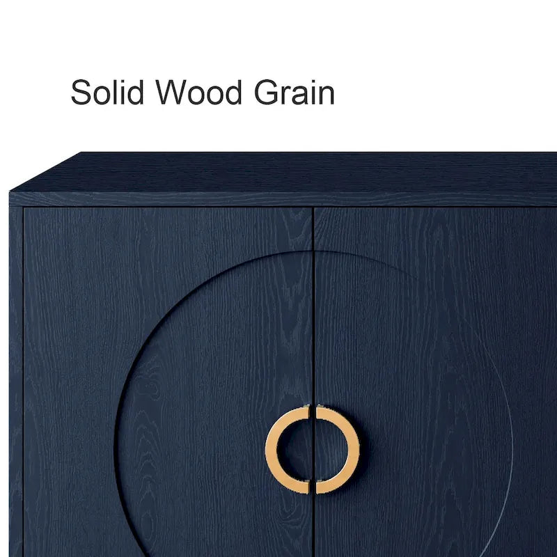 Modern Lacquered 4 Door Wooden Cabinet Sideboard Buffet Server Cabinet Storage Cabinet, for Living Room